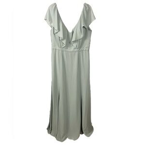 Jenny Yoo Collection NWT Cecilia Dress‎ in Morning Mist Chiffon Bridesmaid- 18